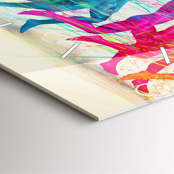 Kwadratowy zegar Kolorowi ludzie