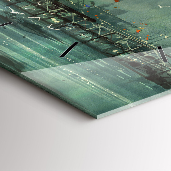 Kwadratowy zegar Wioska rybacka