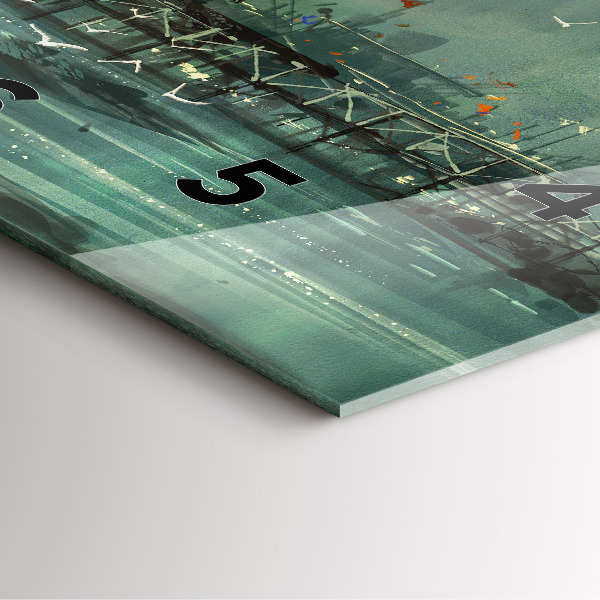 Kwadratowy zegar Wioska rybacka