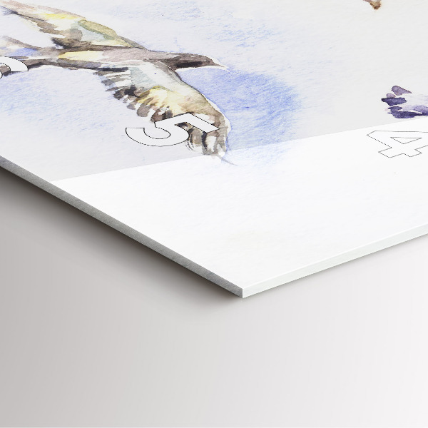 Kwadratowy zegar Lecące ptaki