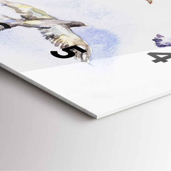 Kwadratowy zegar Lecące ptaki