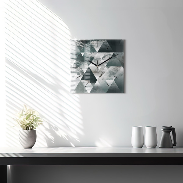 Kwadratowy zegar Abstrakcja morskie fale