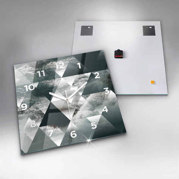 Kwadratowy zegar Abstrakcja morskie fale