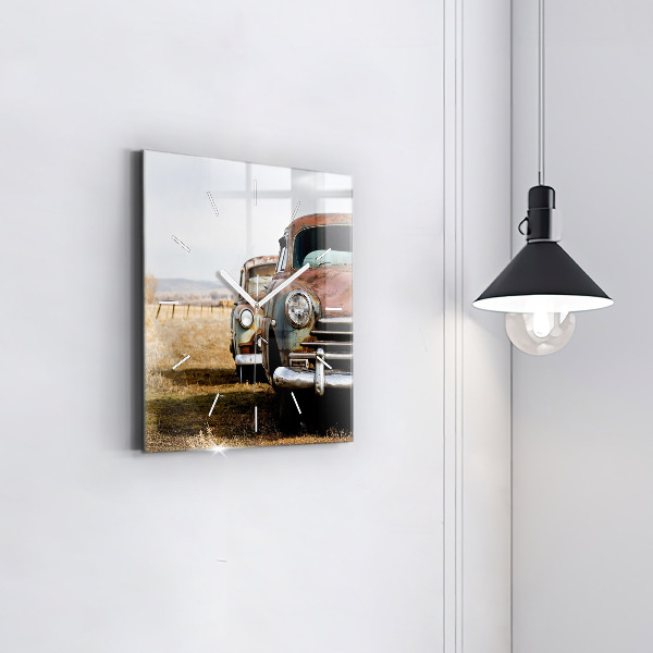 Kwadratowy zegar Stare samochody