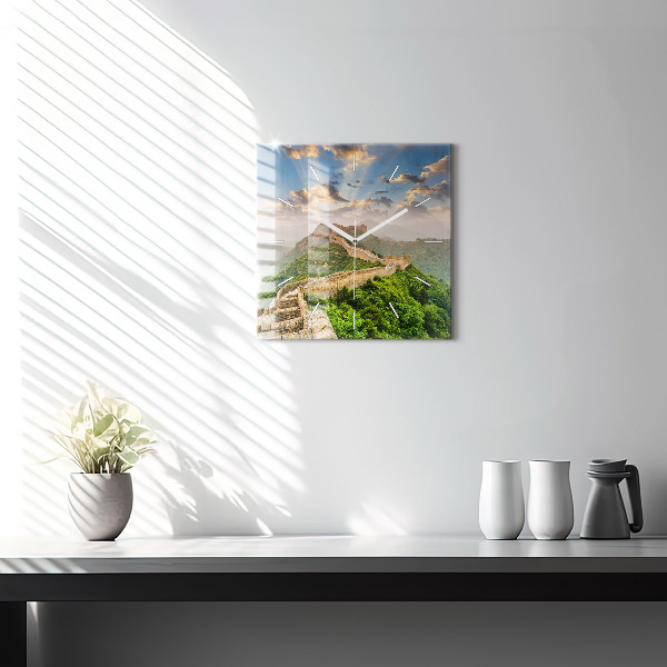 Zegar na ścianę kwadratowy Wielki Mur Chiński