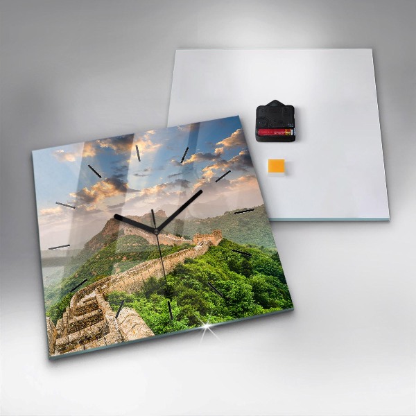 Zegar na ścianę kwadratowy Wielki Mur Chiński