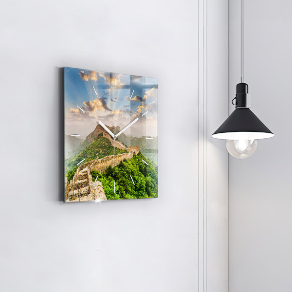 Zegar na ścianę kwadratowy Wielki Mur Chiński