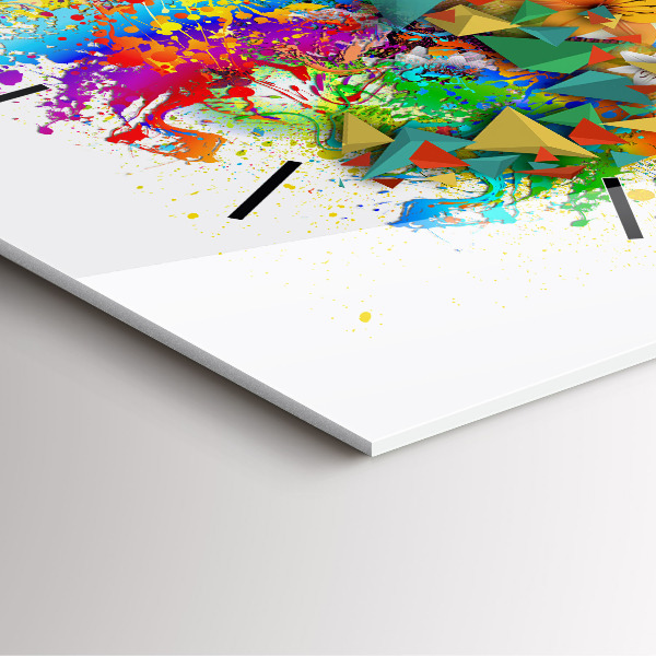 Zegar na ścianę kwadratowy Kwiatowa harmonia z motylami