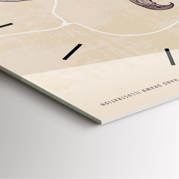 Zegar na ścianę kwadratowy Mężczyzna z fajką