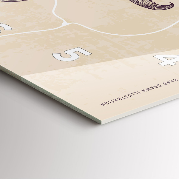 Zegar na ścianę kwadratowy Mężczyzna z fajką