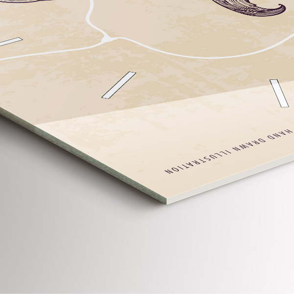 Zegar na ścianę kwadratowy Mężczyzna z fajką