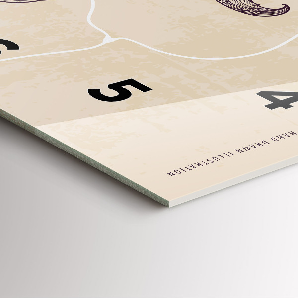 Zegar na ścianę kwadratowy Mężczyzna z fajką