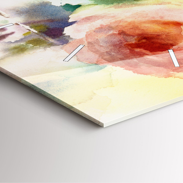 Zegar na ścianę kwadratowy Róże w wazonie akwarela