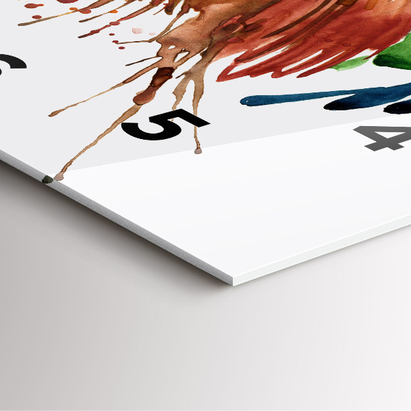 Zegar na ścianę kwadratowy Kolorowy kogut