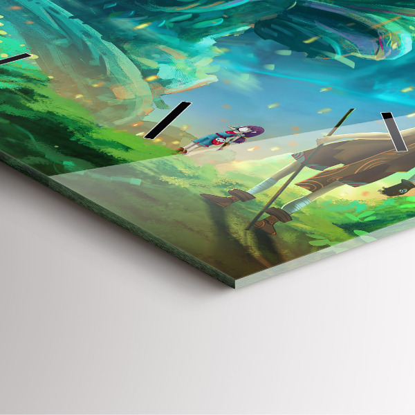 Zegar na ścianę kwadratowy Dzieci w lesie