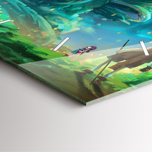 Zegar na ścianę kwadratowy Dzieci w lesie