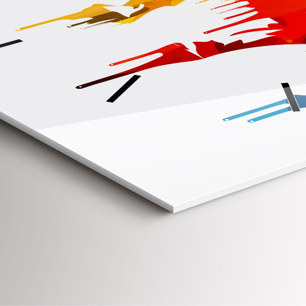 Zegar na ścianę kwadratowy Kolorowy malowany słoń