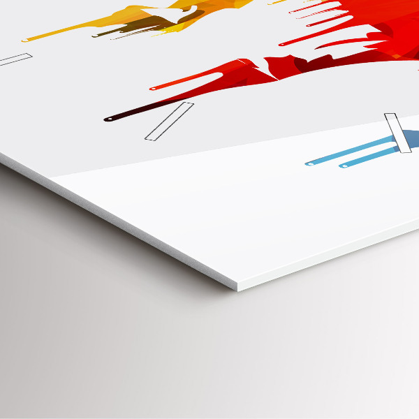 Zegar na ścianę kwadratowy Kolorowy malowany słoń