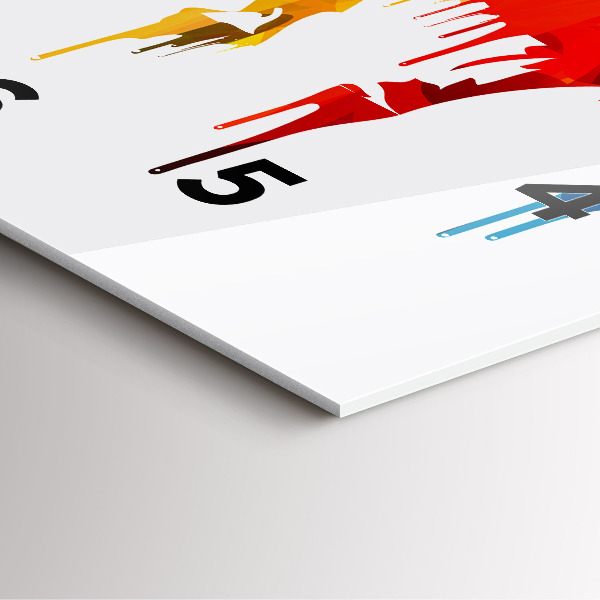 Zegar na ścianę kwadratowy Kolorowy malowany słoń