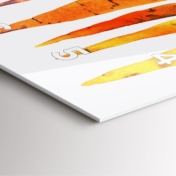 Zegar na ścianę kwadratowy Ilustracja marchewek