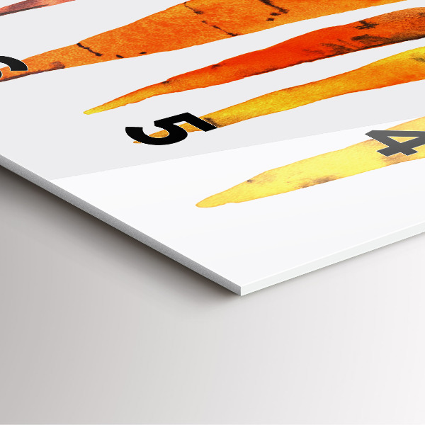 Zegar na ścianę kwadratowy Ilustracja marchewek