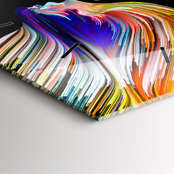 Zegar na ścianę kwadratowy Emocjonalna sztuka