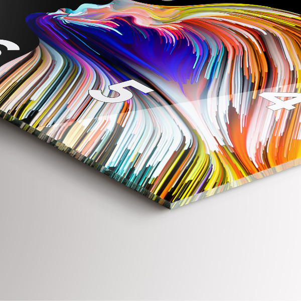 Zegar na ścianę kwadratowy Emocjonalna sztuka