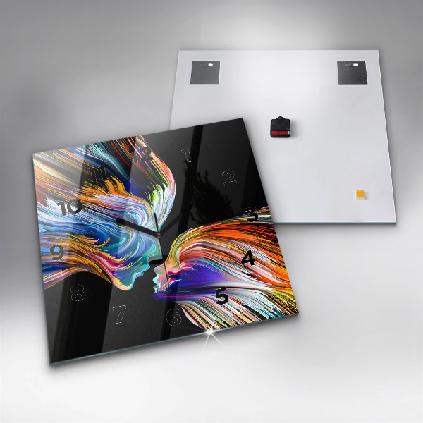 Zegar na ścianę kwadratowy Emocjonalna sztuka