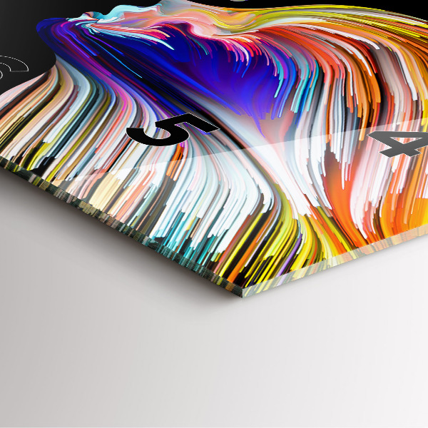 Zegar na ścianę kwadratowy Emocjonalna sztuka