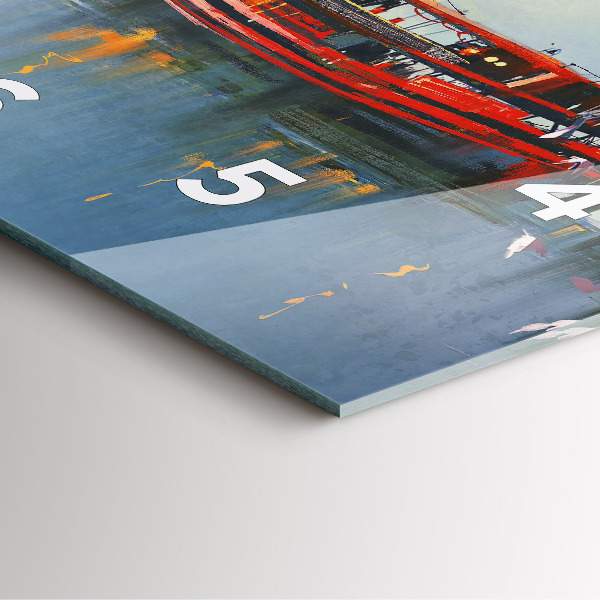 Zegar na ścianę kwadratowy Łódź rybacka w porcie