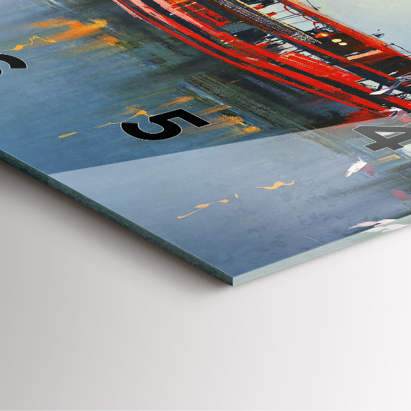 Zegar na ścianę kwadratowy Łódź rybacka w porcie