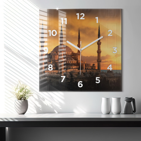Zegar na ścianę kwadratowy Meczet w Stambule