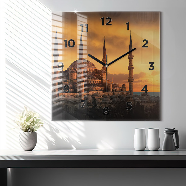 Zegar na ścianę kwadratowy Meczet w Stambule