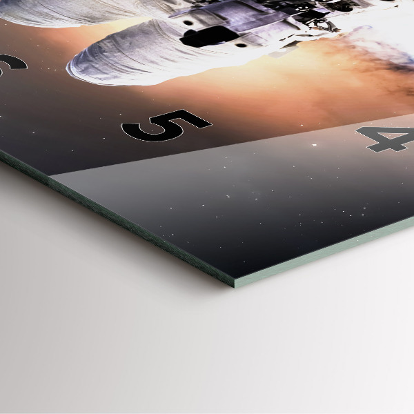 Zegar na ścianę kwadratowy Astronauta w kosmosie