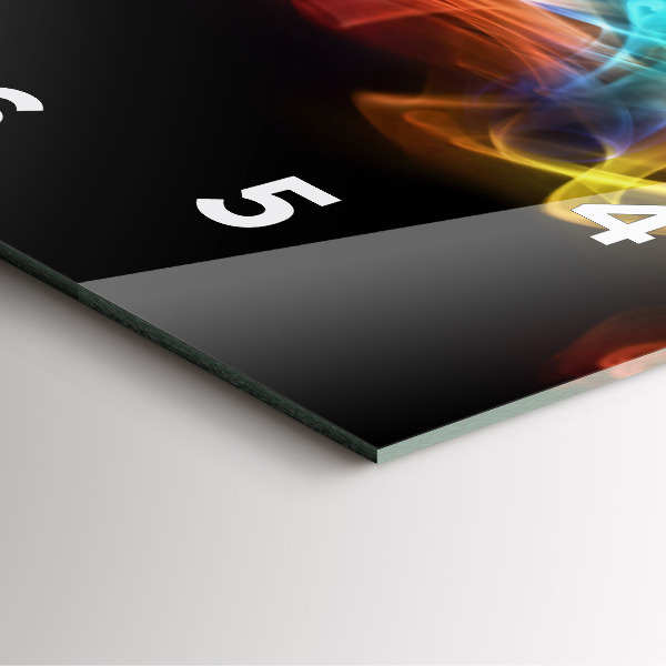 Kwadratowy zegar Abstrakcja kolorowe linie