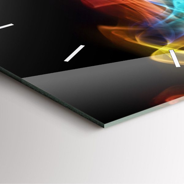 Kwadratowy zegar Abstrakcja kolorowe linie