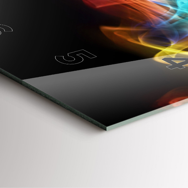 Kwadratowy zegar Abstrakcja kolorowe linie