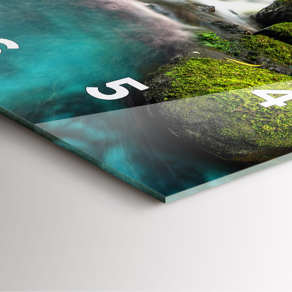 Zegar na ścianę kwadratowy Wodospad Tajlandia