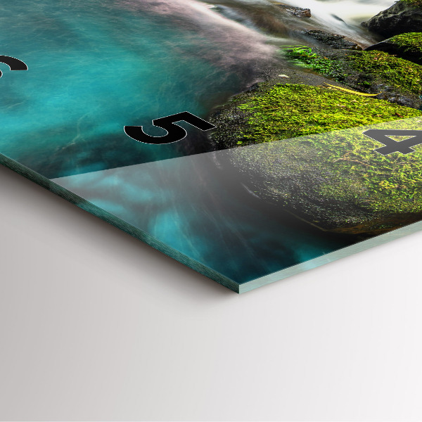 Zegar na ścianę kwadratowy Wodospad Tajlandia