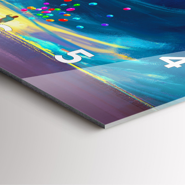 Zegar na ścianę kwadratowy Dziecko i balony