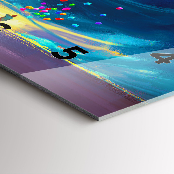 Zegar na ścianę kwadratowy Dziecko i balony