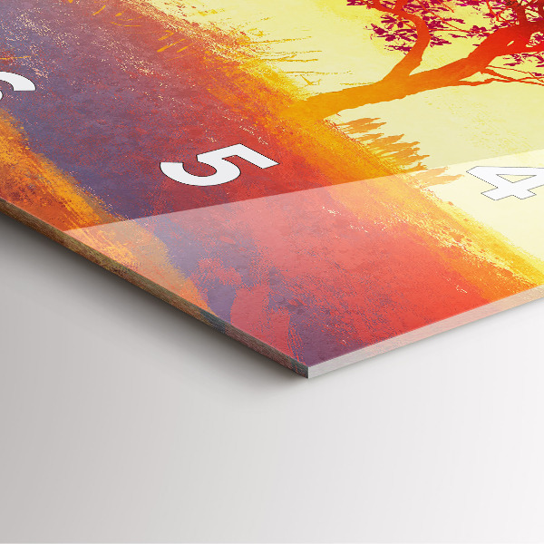 Zegar na ścianę kwadratowy Jesienny Krajobraz