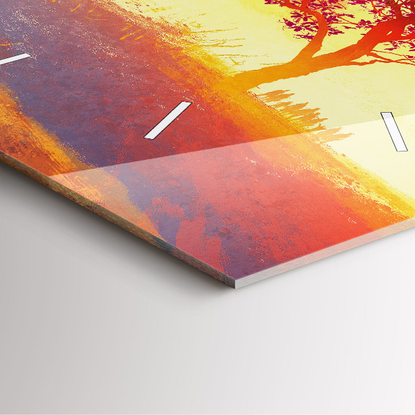 Zegar na ścianę kwadratowy Jesienny Krajobraz