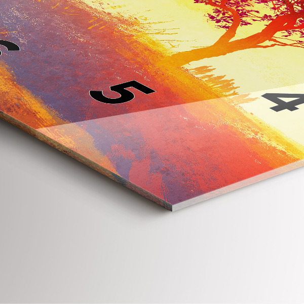 Zegar na ścianę kwadratowy Jesienny Krajobraz