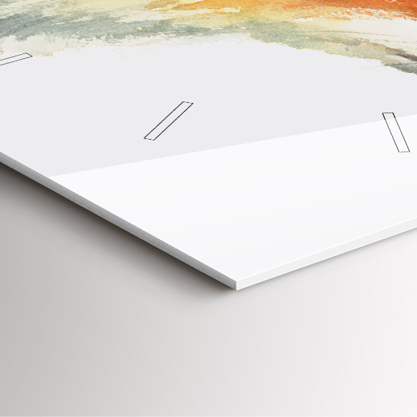 Zegar na ścianę kwadratowy Akwarelowy młody lisek