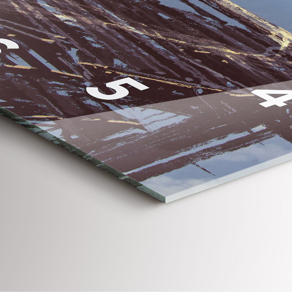 Zegar na ścianę kwadratowy Anioł, most i rower