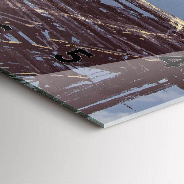 Zegar na ścianę kwadratowy Anioł, most i rower