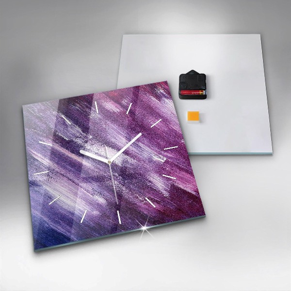 Zegar na ścianę kwadratowy Tekstura farbą akrylowa