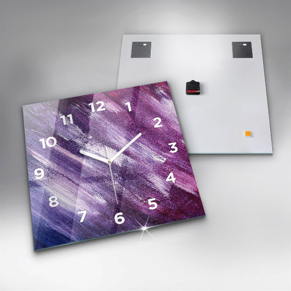 Zegar na ścianę kwadratowy Tekstura farbą akrylowa