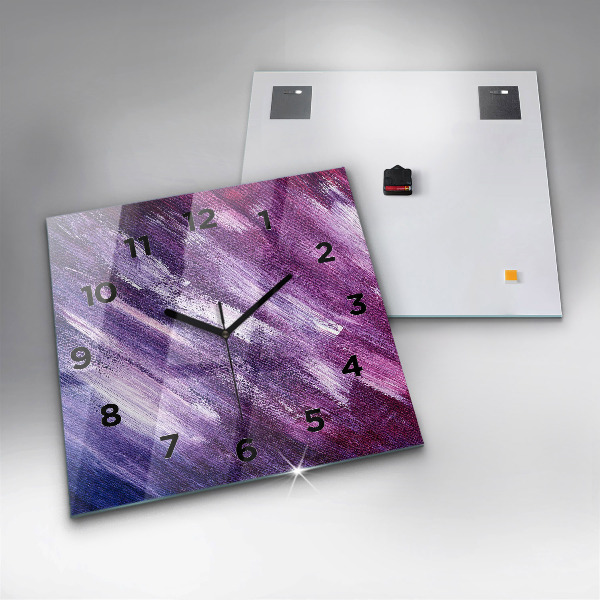 Zegar na ścianę kwadratowy Tekstura farbą akrylowa